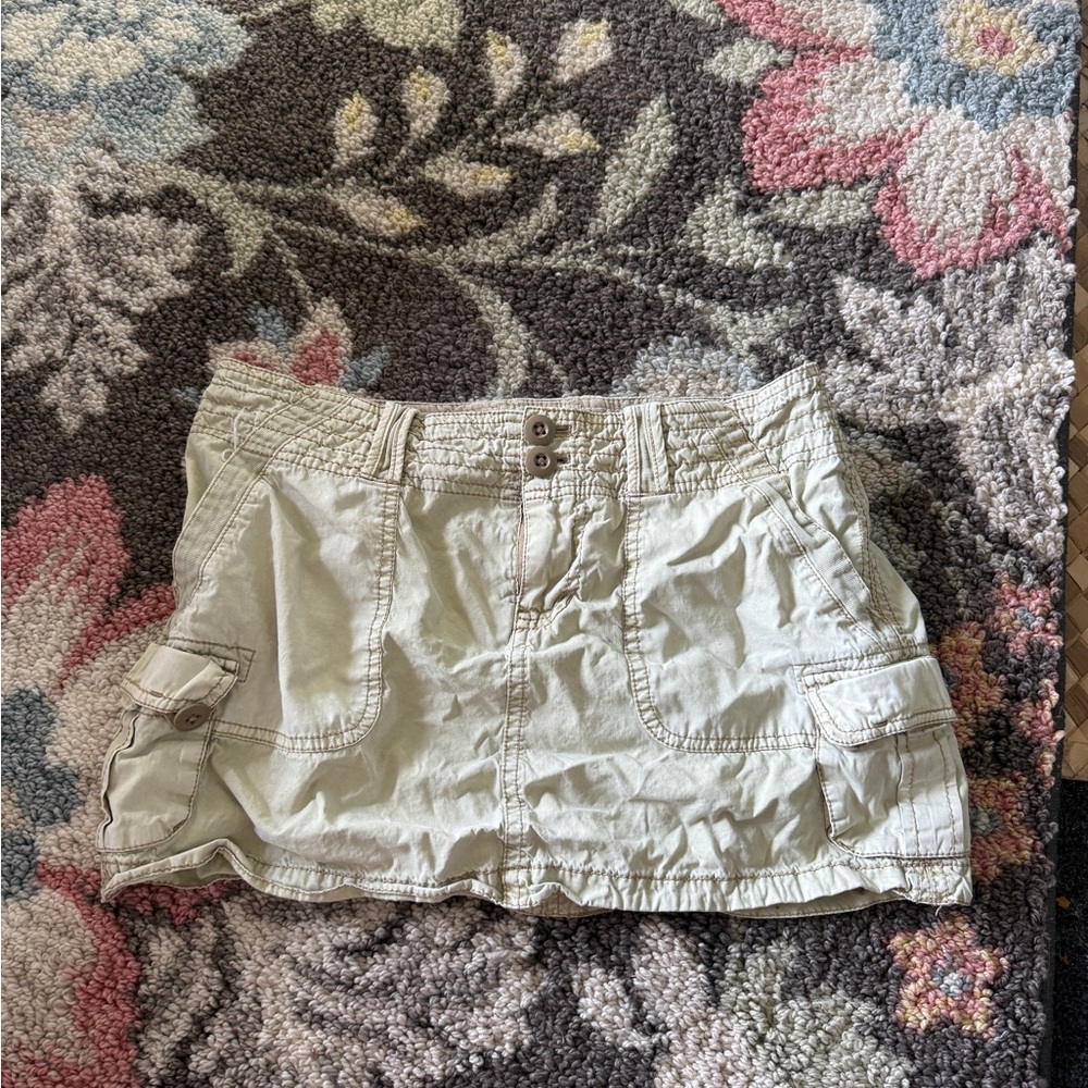 American Eagle Outfitters Cream Skirt with Pockets Y2K